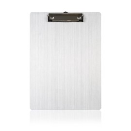 Acuxiaza Clipboard Aluminium A4 Aluminium Clipboard with Spring Clamp and Hanging Eyelet, 23 x 32 cm Aluminium Writing Board for Notes, Shapes, Documents, School, Office, Menu, Painting (1 Piece