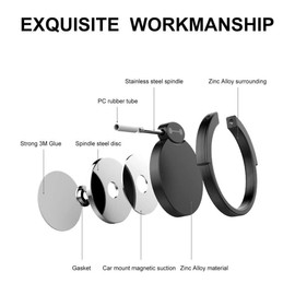 sphires 2 Pack Robot Design Ring Phone Holder for Magnetic Phone Car Mount Durable & Stylish Phone Ring Holder Metal Plate for Car Magnetic Phone Holder…