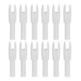 PATIKIL Archery Arrows Cams 4.2 mm, Pack of 12 Plastic Insert Arrow Cams Replacement Arrow Shafts for Hunting Shooting Compound Recurve Bow, White