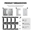 AatrixQuayn 180 Degree Glass Shower Door Hinges Heavy Duty Solid