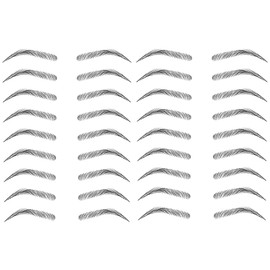 Yesallwas 2 Sheets Eyebrow Tattoo Black tattoo brow Stick on Eyebrows for Men Women False Eyebrows Transfer Stickers 4D Hair -like Eyebrow Makeup (Black-13)