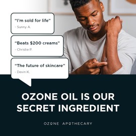 Ozone Apothecary Ozone Skin Cream | Ozone Oil Infused Absorbent Cream Skincare | Antibiotic-Free Multipurpose for Promoting Healthy Skin