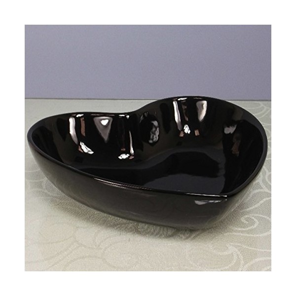 Homestreet Gifts Heart Shape Shiny Ceramic Bowl with Felt Protector