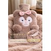 ZOVEXA Large Hot Water Bottle with Plush Animal Cover, 2L