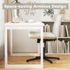 COSTWAY Criss Cross Legged Chair, Modern Armless Desk Chair w/Wide