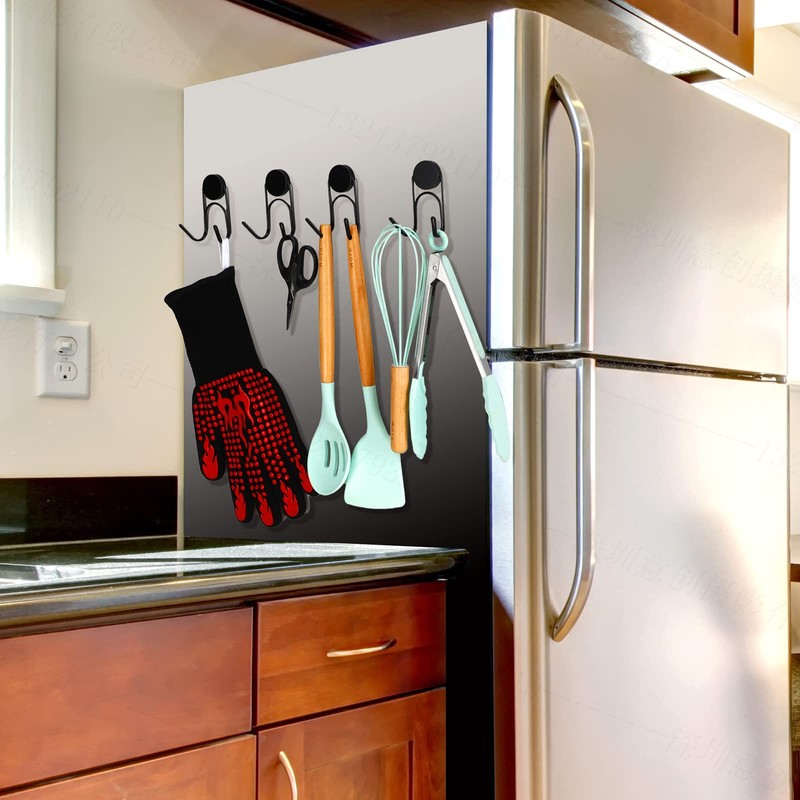 Wowfill Magnetic Hook with Magnet, 304 Stainless Steel, Rustproof, Vertical