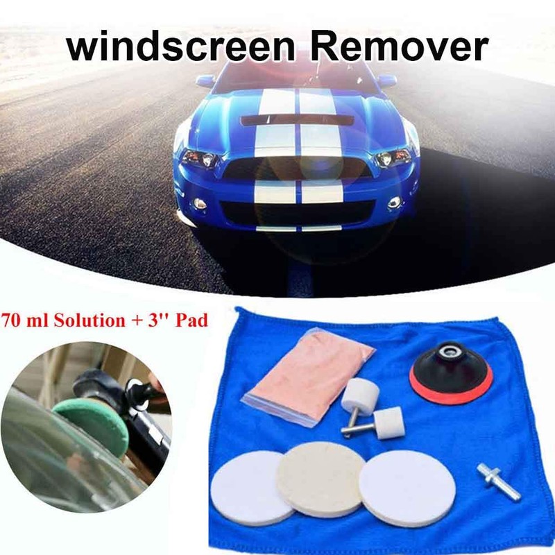 CALIDAKA 9pcs/Set Glass Polishing Kit, Car Windshield Polishing Kit, Scratch