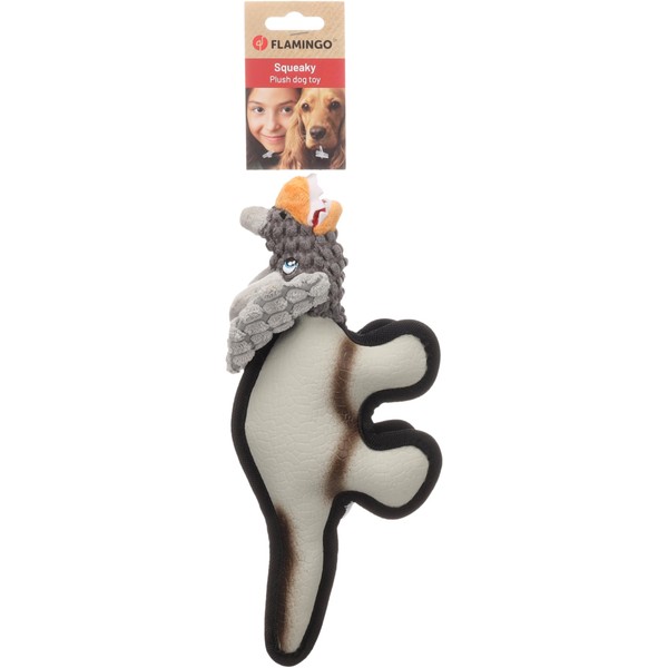 Flamingo Dog Toy - Saura Dinosaur Grey S - Plush
