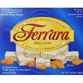 Ferrara - Italian Torrone 18 pc. (Almond Honey Nougat Candy), (Pack of 2)- 7.62 oz. Boxes