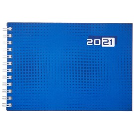rido/idé 7017107021 Septimus Pocket Calendar, 2 Pages = 1 Week, 152 x 102 mm, Graphic Cover Blue, Calendar 2021