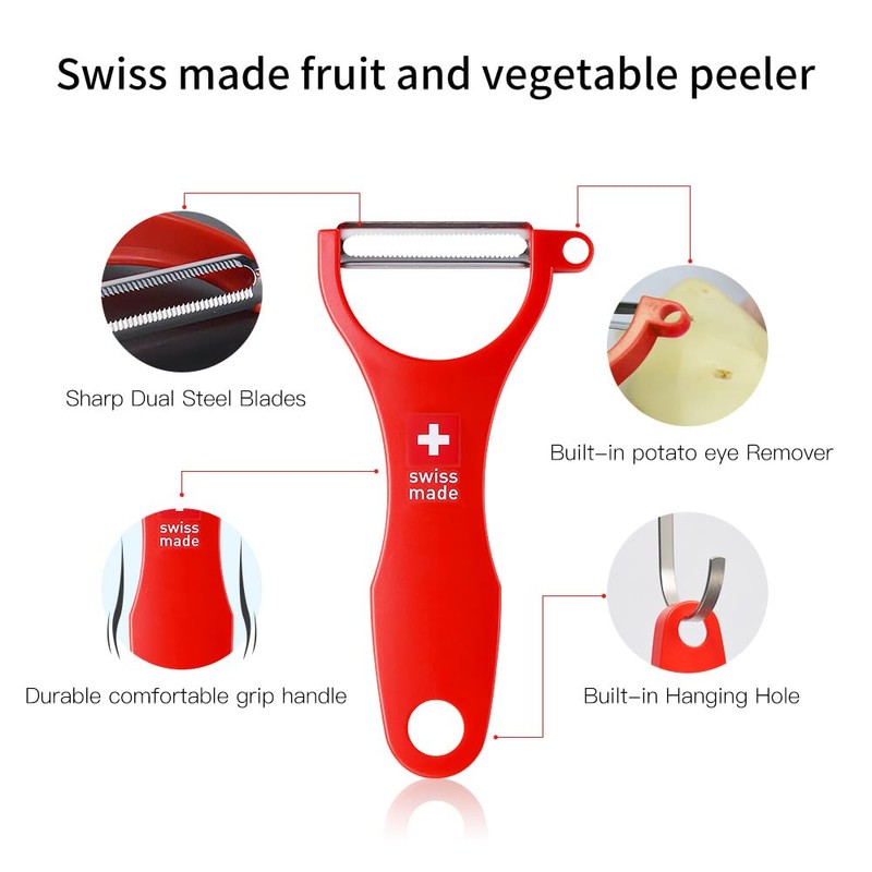 Ftmeslty Original Swiss Made Peeler Vegetable&Fruits stainless steel blade Peeler