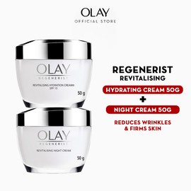 Olay [Super Saving Bundle] OLAY Regenerist Revitalising Day Cream & Night Cream Bundle | Reduces Wrinkles & Firms Skin