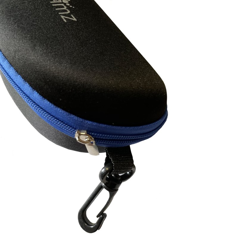 Swimz Swimming Goggle Case - Black/Blue - Semi Rigid Swimming