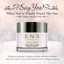 SNS Nail Dip Powder, Gelous Color Dipping Powder - Mystic Pink (Natural/Nudes) - Long-Lasting Nail Color & Polish Lasts 14 Days - Odor-Free & No UV Lamp Needed