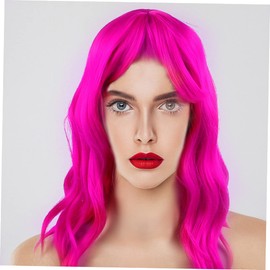 WOONEKY Easy to Wear Short Curly Wig Synthetic Hair Wig Bangs Lifelike Cosplay Wig for Women