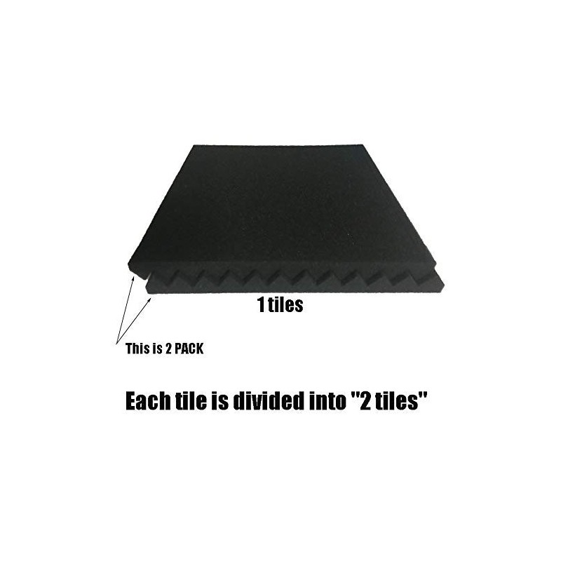 96 Pack Blue/black Absorb the echo Acoustic Foam Panel Wedge