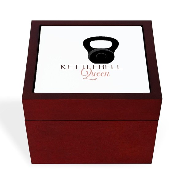 CafePress Kettlebell Queen Memory Keepsake Jewelry Box, 5"x5"x3.75"