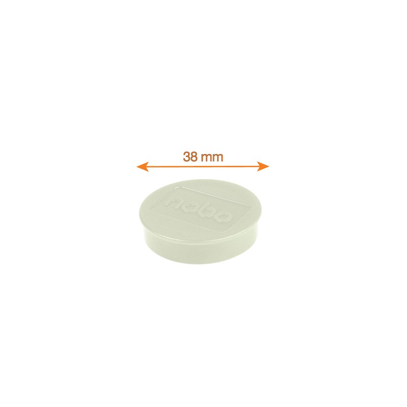 Nobo Magnetic Whiteboard Magnets Pack of 10 38mm White 1915315