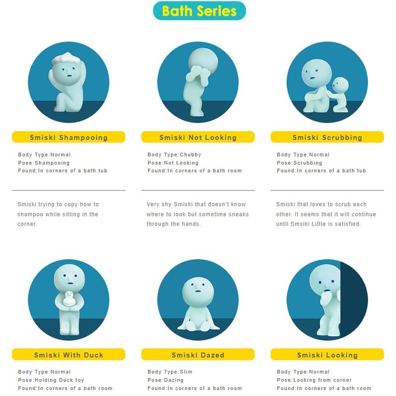 Dreams Smiski Glow in The Dark Mini Figure Set: Living,