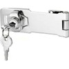Litensh Hasp Lock Padlock Gate Latch Door Bolt Lock with