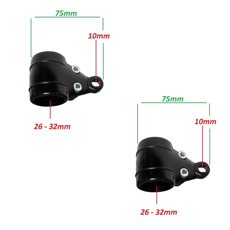 Cyclingolors 2x Lamp Holder Headlight Holder Black Moped Scooter Motorcycle