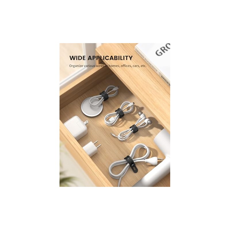 Lamicall Organizador de Cables 10 Piezas - Reutilizable Lavable Silicona