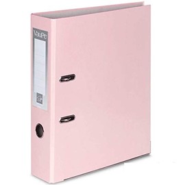 OFFICE CENTRE 1 x Pastel Pink A4 Large 75mm Lever Arch Files Folders Metal Edge & Finger Pull Stationery Document Storage Paper Office School