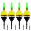 QualyQualy 4PCS Lighted Slip Bobbers Fishing Floats Glow in The