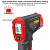 Infrared Thermometer Sound Light Alarm Color LCD Screen Non Contact