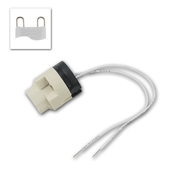 EGB G9 Ceramic Lamp Base with Hard Plastic Base Miniature