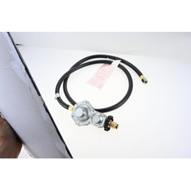 Hicello 5FT Two-Stage Propane Regulator with Hose | POL & 3/8" Female NPT- Compatible with RV, Generator, Camp Stove, Gas Grill, Heater | RV Propane Regulator Fits All 5-40LB Propane Tanks