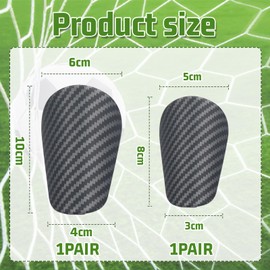 Yamobi 2 Pairs of Football Shin Pads 10 x 6 cm and 8 x 5 cm Extra Mini Shin Pads Children's Football for Teenagers and Adults Protective Equipment