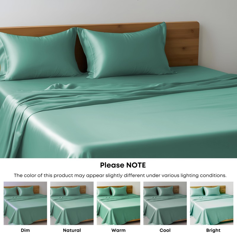 LINENWALAS 100% Organic Bamboo Small Double 4ft Bed Flat Bed