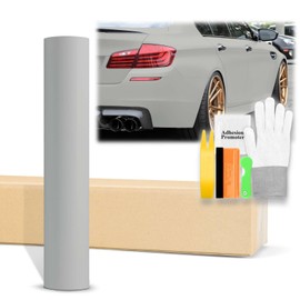 24"x60" (2FTx5FT) Ultra Matte Flat Storm Gray Vinyl Wrap Auto Car Sticker Decal Film Sheet Bubble Free Air Release Technology with Tool Kit