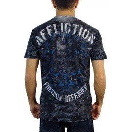 AFFLICTION MENS IRON KNIGHT SS T-SHIRT A12972 BWLT
