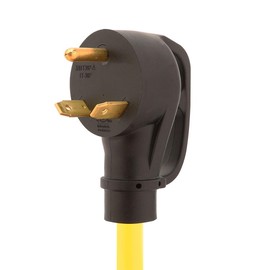 Nema TT-30P to L5-30R Adapter Cord, 30Amp Trailer Male to 30Amp Generator Female Adapter Cord, Trailer to Generator Adapter, STW 10AWG Length= 1Foot AC0054