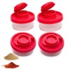 4Pcs Salt and Pepper Shakers Sets,Plastic Airtight Spice Jar Dispenser