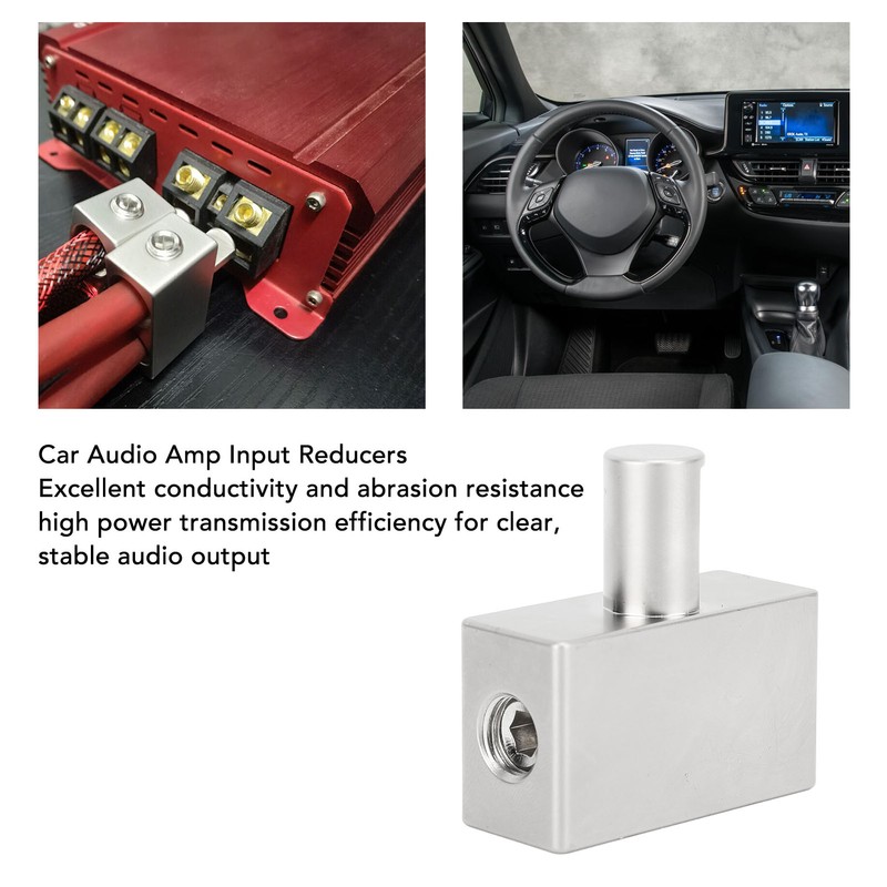 2pcs Car Audio Amp Input Reducers Dual 1/0 Gauge to