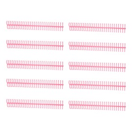10Pcs Spiral Binding Coil 30 Holes 16mm Diameter Loose Leaf Binding Ring 130 Sheet Capacity Plastic Spines for Bind Paper(Pink)