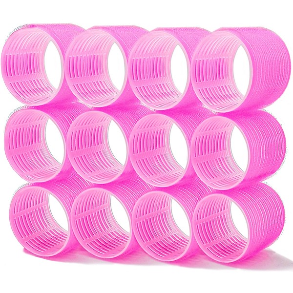Hair Rollers, 12 Pack Self Grip Salon Hairdressing Curlers, Hair