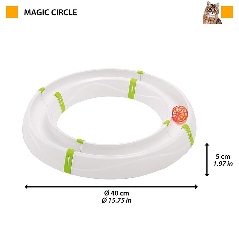 Ferplast Interactive Cat Toy MAGIC CIRCLE, Teaser Cat Toy, Modular