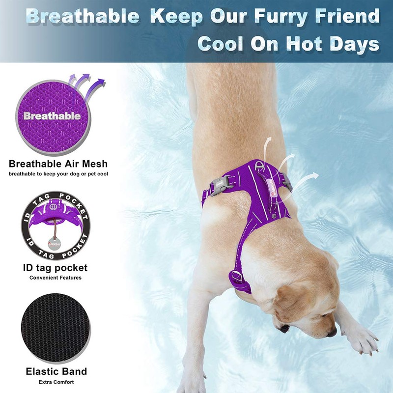 BARKBAY No Pull Dog Harness Front Clip Heavy Duty Reflective