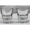2 New Bacardi O Rum Bat Logo Shot glasses 1