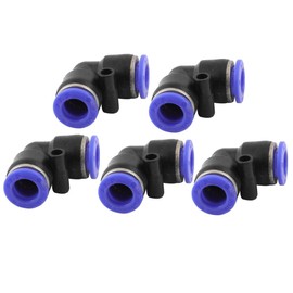 5Pcs Air Pneumatic 10mm L Shaped Push In Elbow Connector Tube Fittings