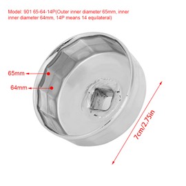 Car Oil Cap Oil Filter Wrench Special Disassembly Oil Filter Housing Tool 901 (Inner Diameter 65 mm)