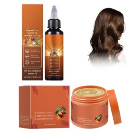 Hppsctink 2pcs Batana-Haarpflege, 100ml Haarpflege-Öl und 100g Haarmaske, Verbessert Frizz und Trockenheit, Spliss, Geschmeidigkeit und Glanz, shampoo