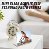 Satiskid 12Pcs Clear Acrylic Self Standing Photo Frames Freestanding Acrylic