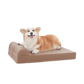 MixPet Dog Beds Orthopedic Faux Leather Medium Dog Bed Waterproof Bolster 32 * 24 in