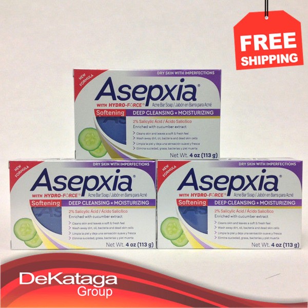ASEPXIA 3 ASEPXIA✅ with cucumber Extract / MOISTURIZING SOAP BAR FOR ACNE 4oz