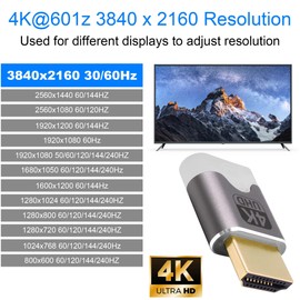 CybNemo HDMI Dummy Plug, EDID Emulator Headless Ghost Display Adapter 4K UHD HDMI Virtual Monitor with LED Light Supports 3840x2160@60Hz for PC Computer -3 Pack